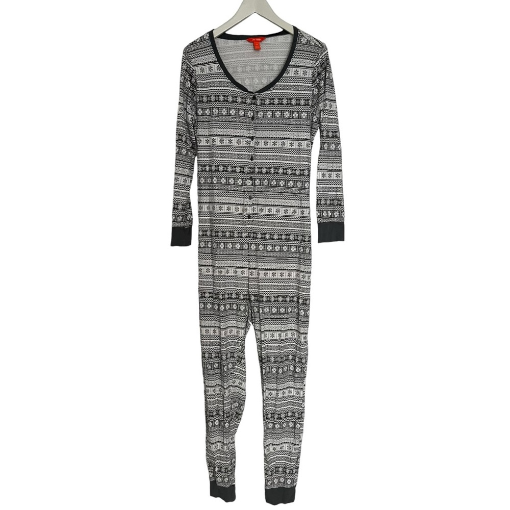 Joe Fresh Long Pajama Jumpsuit Butt Flap 100% Cotton Adult Large